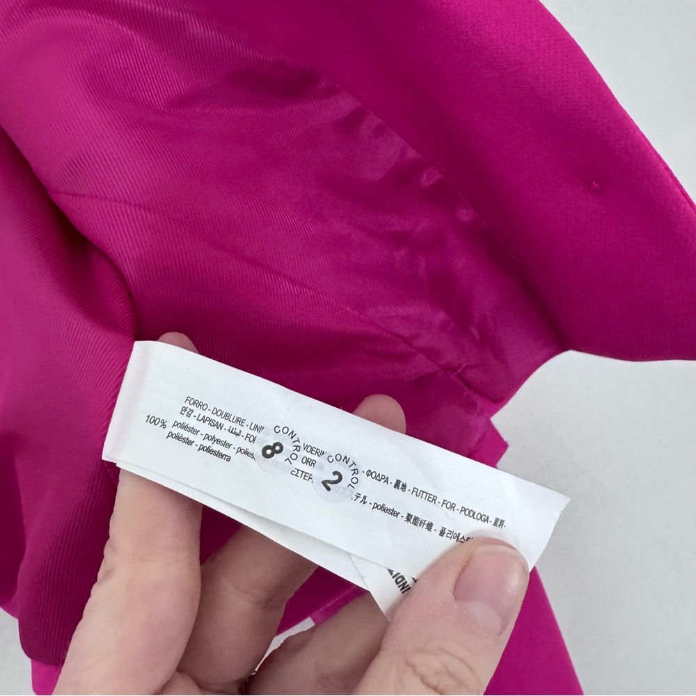 Zara Hot Pink Cropped Blazer Skort Shorts Set size Medium NWT NEW - Picture 8 of 13